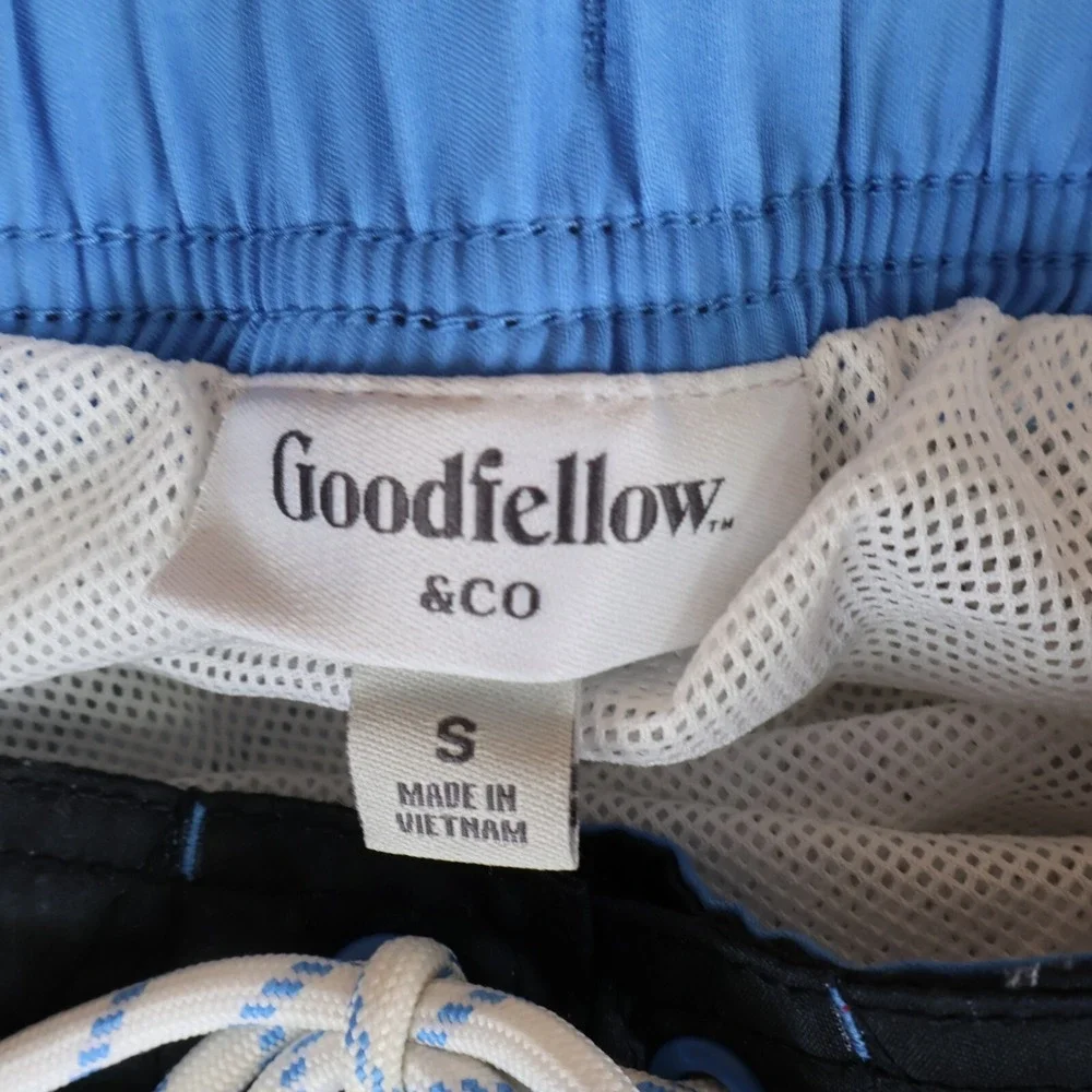 Goodfellow & Co. Swim Trunks w/Liner Mens Sz S Multicolor‎ Striped Stretch Waist